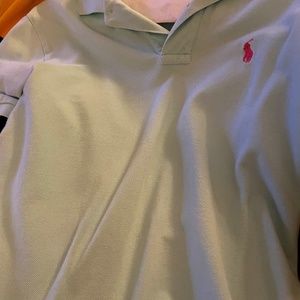 RALPH LAUREN Polo Shirt Short Sleeve ICE Blue Mens Small Polo Shirt.  Like New.